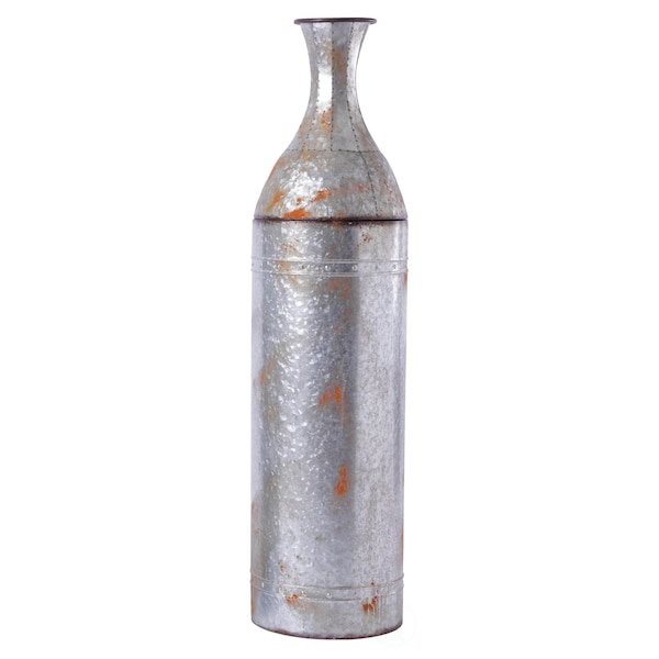 Vintiquewise 43 Rustic Farmhouse Style Galvanized Metal Floor Vase Decoration, Large QI003484.L - main